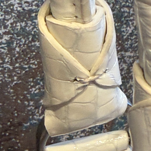 Cole Haan White Croc Embossed Patent Leather Hobo Bag - Picture 14 of 16